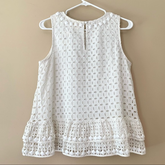 NWT Anthropologie Monika Beaded Eyelet Blouse - Picture 4 of 11